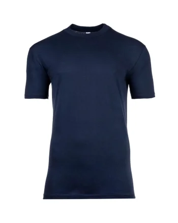 tricou din bumbac cu decolteu rotund, Albastru