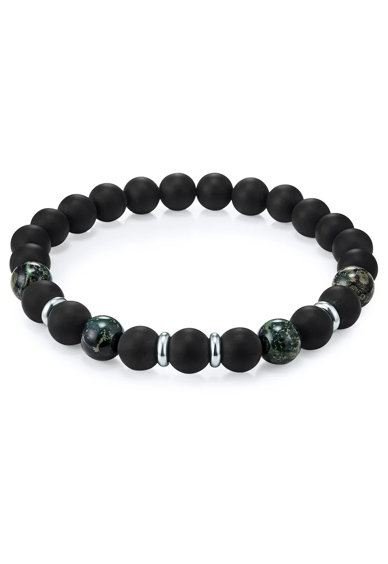 Bratara cu pietre pretioase True Rebels Bracelet 18137, Negru