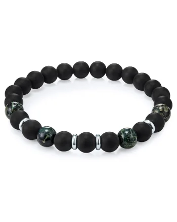 Bratara cu pietre pretioase True Rebels Bracelet 18137, Negru