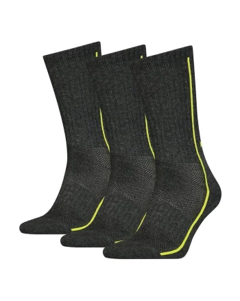Set de sosete unisex, lungi striate - 3 perechi, Gri inchis