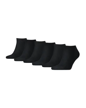 Set de sosete pana la glezna, din amestec de bumbac - 6 perechi, Negru