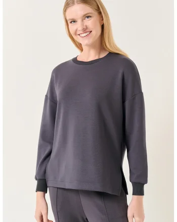 Bluza de trening din amestec de modal, Gri antracit