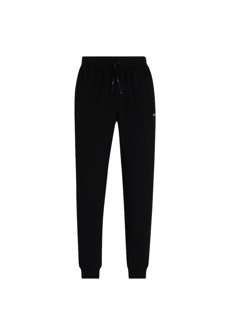 Pantaloni de trening de casa cu talie ajustabila, Negru