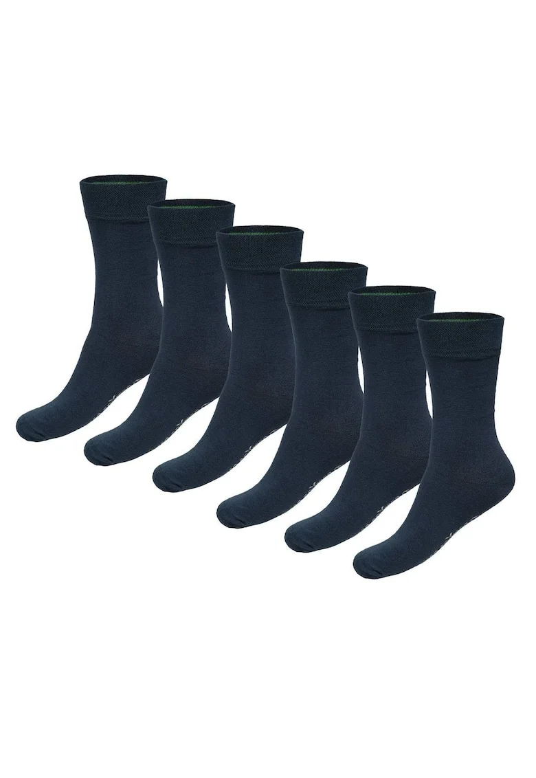 Bamboo, Set de sosete unisex lungi Beau - 6 perechi, Albastru