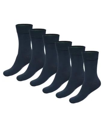 Bamboo, Set de sosete unisex lungi Beau - 6 perechi, Albastru