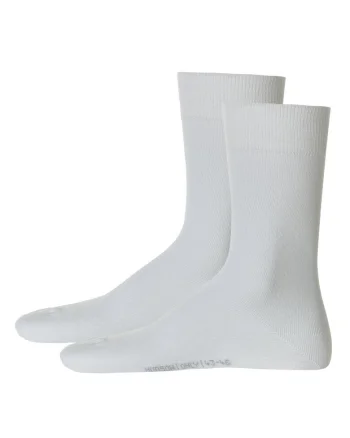Set de sosete lungi cu model uni - 2 perechi, Alb