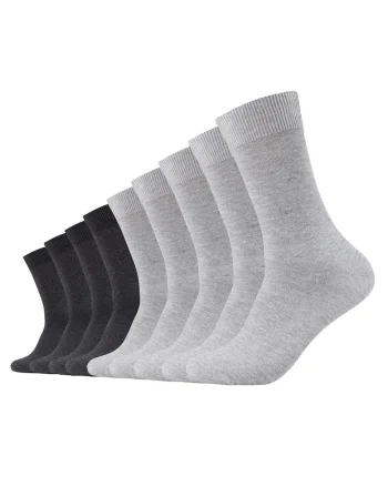 Set de sosete unisex cu model uni - 9 perechi, Gri/Gri deschis