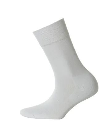 Sosete lungi din amestec de bumbac, Alb