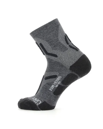 Sosete scurte cu model pentru trekking 12069, Negru/Gri
