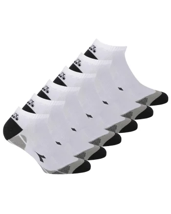 Set de sosete unisex pana la glezna - 6 perechi, Alb