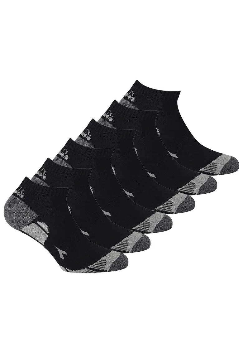 Set de sosete unisex pana la glezna - 6 perechi, Negru