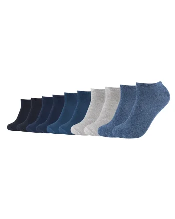 Set de sosete unisex pana la glezna - 10 perechi, Gri/Bleumarin