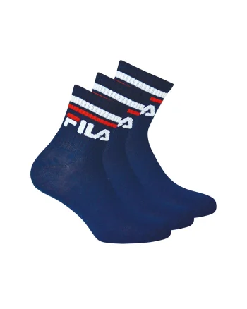 Set de sosete scurte unisex cu logo - 3 perechi, Albastru