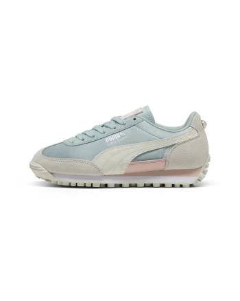 Pantofi sport cu detalii de piele intoarsa Easy Rider, Alb fildes/Piersica/Albastru deschis