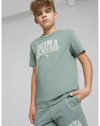 Tricou din amestec de bumbac cu logo, Verde feriga