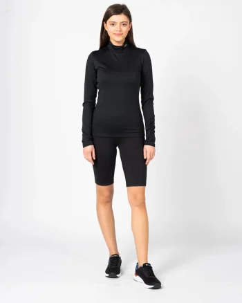 Bluza cu guler scurt, Negru,