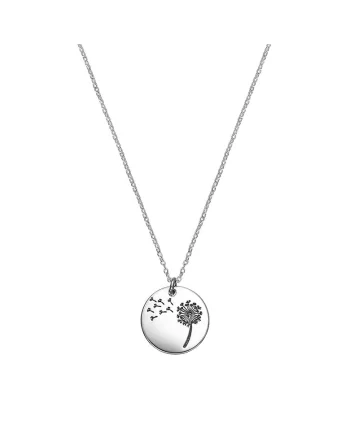 Colier Argint 925 placat cu rodiu cu pandantiv - Papadie - Dandelion