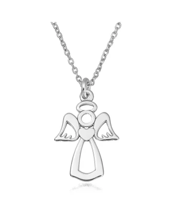 Colier Argint 925 placat cu rodiu cu pandantiv - Angel