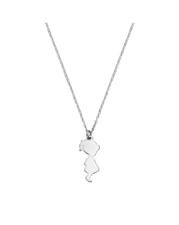 Colier Argint 925 placat cu rodiu cu pandantiv - Fetita