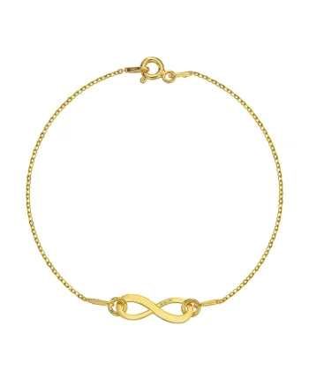 Bratara Aur 585 - 14K cu charm Infinit, 19 CM