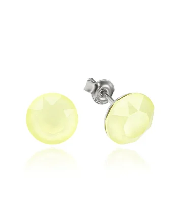 Cercei Argint 925 placat cu rodiu cu cristale Swarovski® Xirius 8mm, Galben