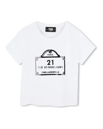 Tricou din bumbac cu imprimeu logo, Negru/Alb optic