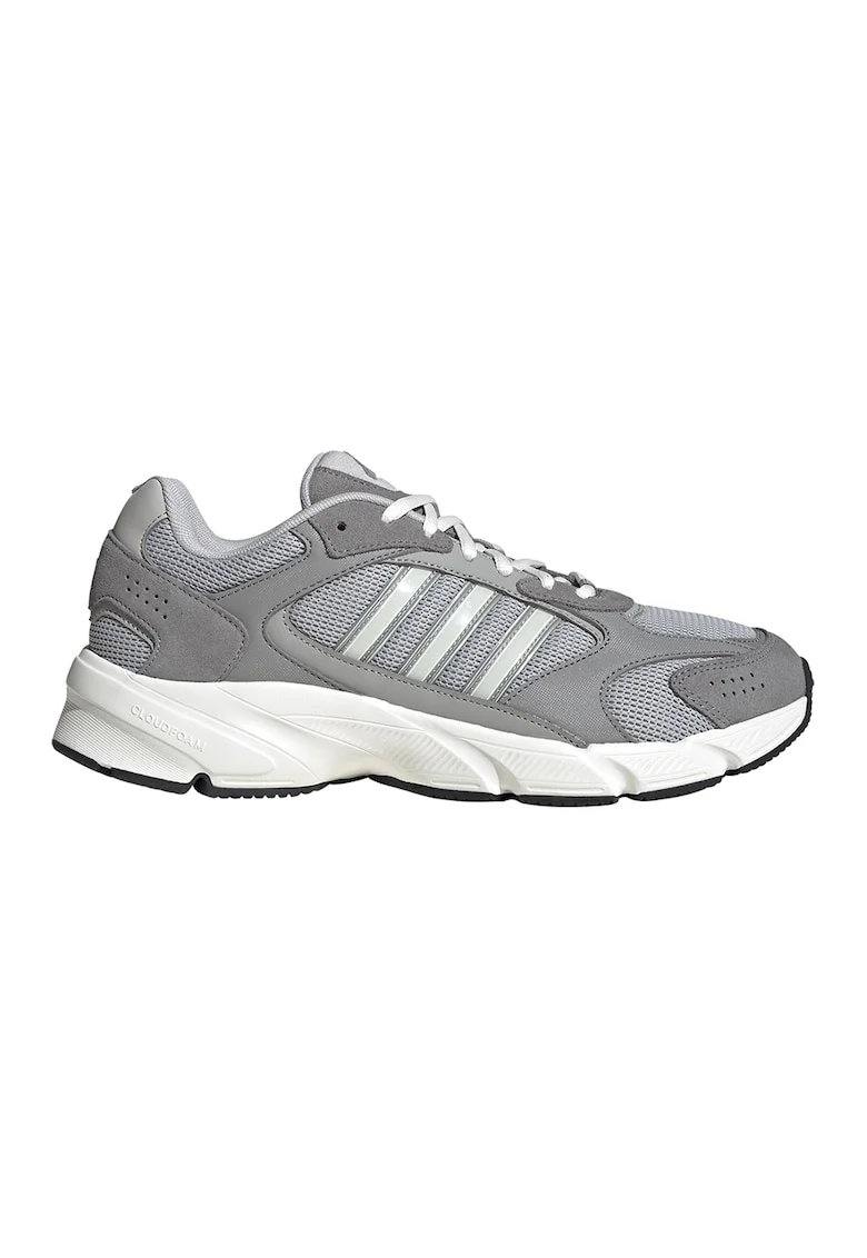 Pantofi sport Crazy Chaos 2000 din plasa si piele intoarsa, Gri/Gri deschis