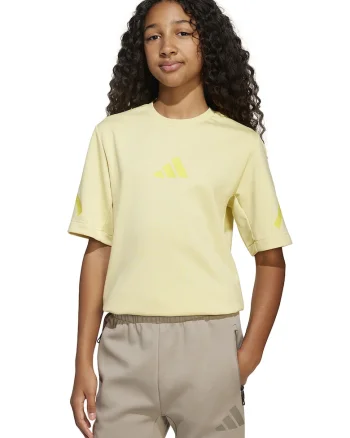 Tricou cu logo pe piept ZNE, Galben pal
