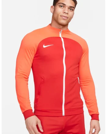 Bluza cu tehnologie Dri-FIT si fermoar pentru fitness Academy, Rosu/Portocaliu mandarina