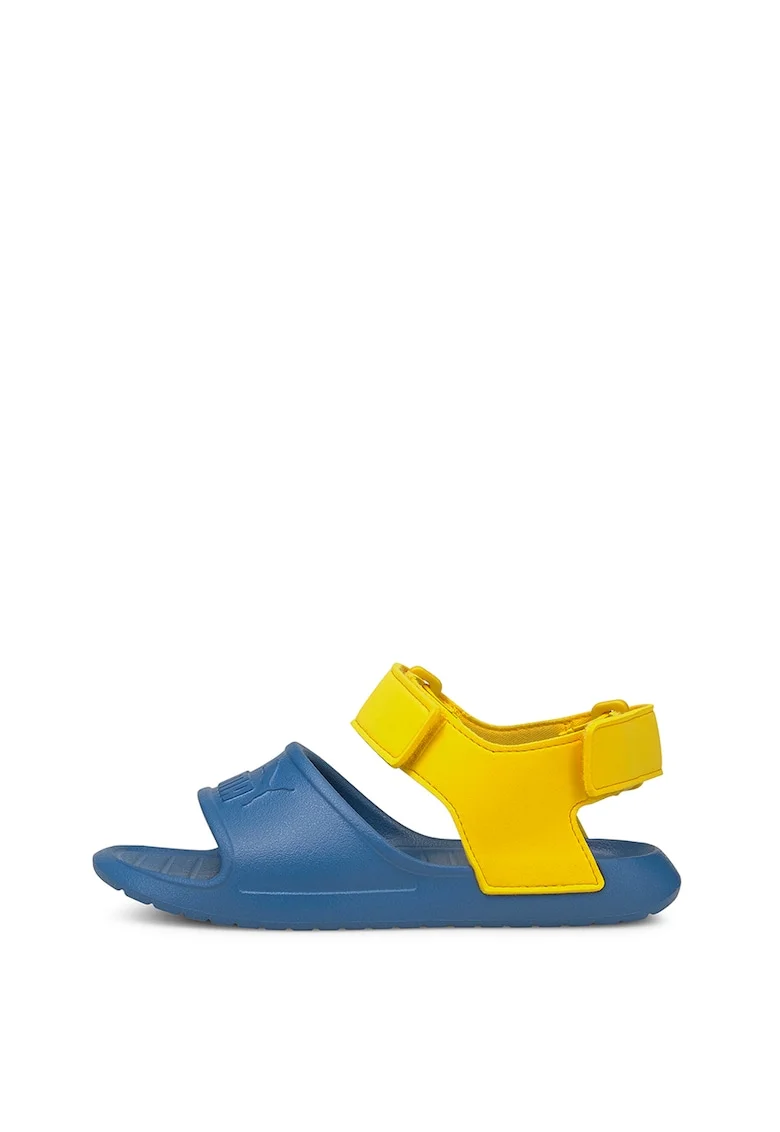 Sandale cu inchidere velcro, Divecat v2 Injex, Galben/Albastru