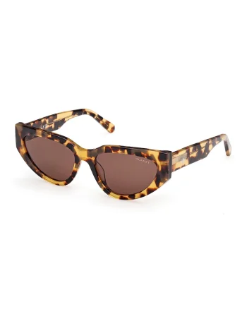 Ochelari de soare cat-eye cu model tortoise, Maro/Portocaliu pal