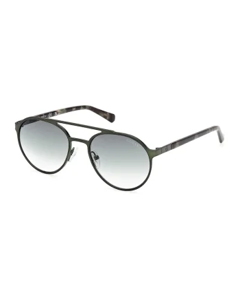 Ochelari de soare rotunzi cu lentile in degrade, Verde