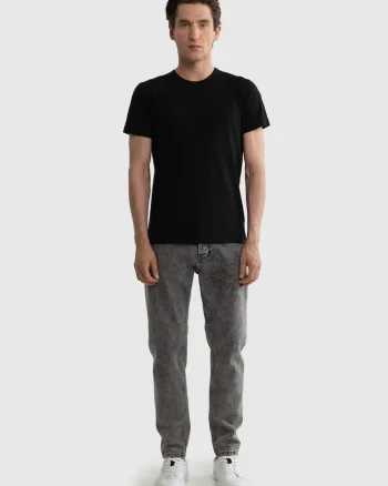 Tricou barbati  model Supiclassic 906, negru, bumbac Supima, decolteu rotunjit