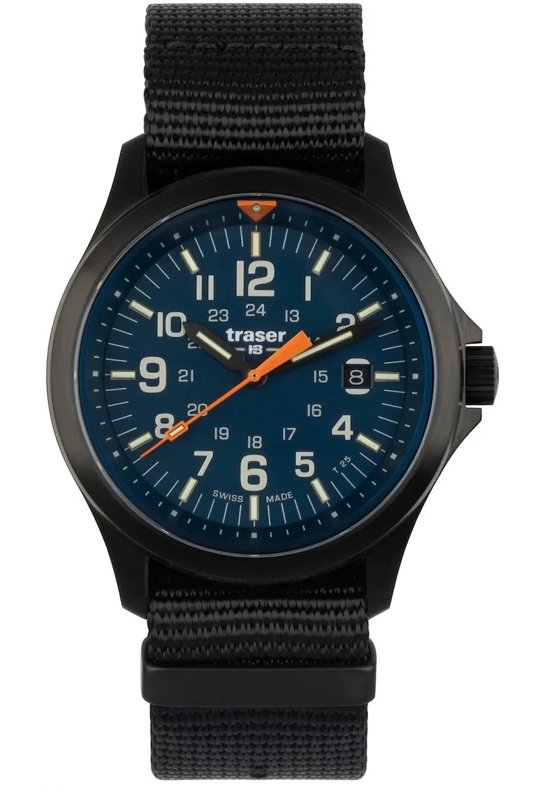 Ceas barbatesc  P67 Officer Pro Blue, rezistent la apa 100m, curea NATO neagra, 45mm