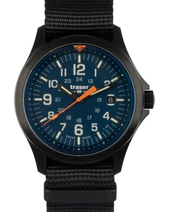 Ceas barbatesc  P67 Officer Pro Blue, rezistent la apa 100m, curea NATO neagra, 45mm