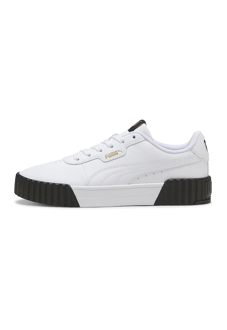 Pantofi sport Carina 3.0 de piele cu garnituri de piele ecologica, Auriu/Alb optic