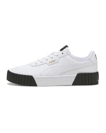 Pantofi sport Carina 3.0 de piele cu garnituri de piele ecologica, Auriu/Alb optic