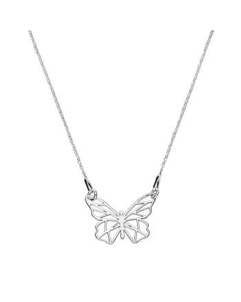 Colier Argint 925 placat cu rodiu cu pandantiv - Fluture - Butterfly