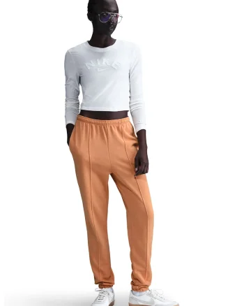 Pantaloni de trening din amestec de bumbac cu buzunzare laterale, Portocaliu