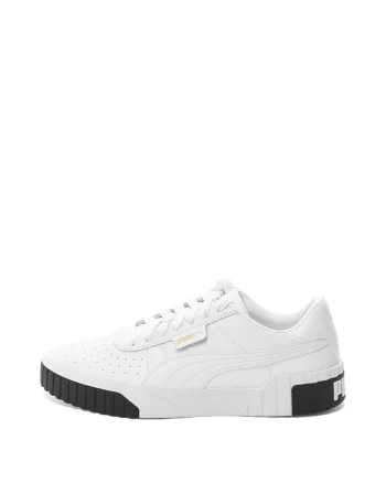 Pantofi sport de piele si piele ecologica Cali, Alb