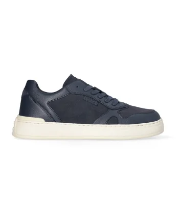 Pantofi sport low-cut din piele, Bleumarin