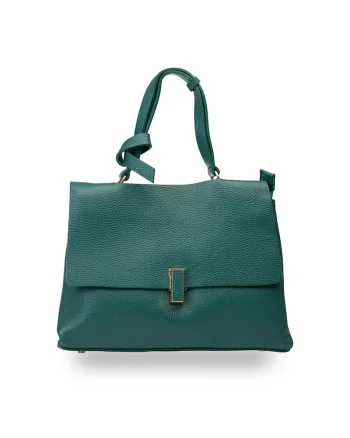 Poseta dama, piele,  Maria, Verde petrol, 21*31*12 cm