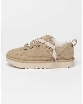 Pantofi sport din piele intoarsa si plasa Lo Lowmel, Kaki