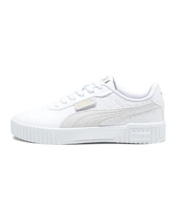 Pantofi sport de piele cu garnituri din piele intoarsa Carina 2.0 Logobsession, Alb/Alb murdar