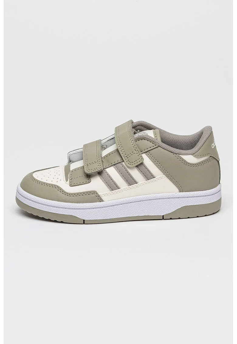 Pantofi sport Rapid Court cu inchidere velcro, Kaki/Alb murdar