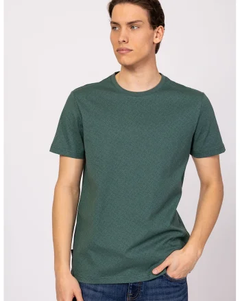 Tricou cu model uni Moscada, Verde englez
