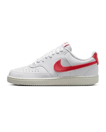Pantofi sport din piele ecologica cu logo, Alb/Coral