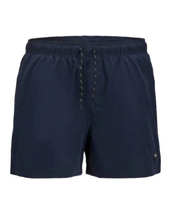 Pantaloni scurti de baie cu snur de ajustare, Albastru inchis