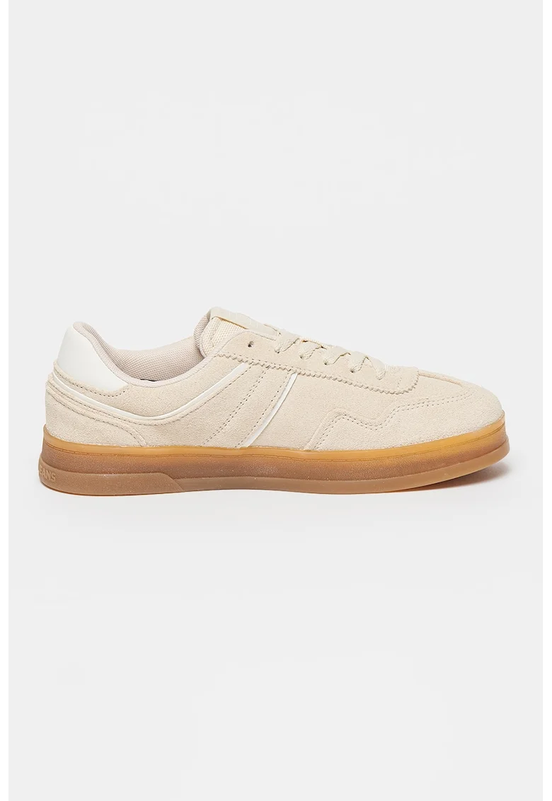 Pantofi sport din piele intoarsa The Greenwich, Maro nisip