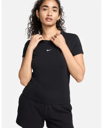 Tricou slim fit din amestec de modal, Negru/Alb optic